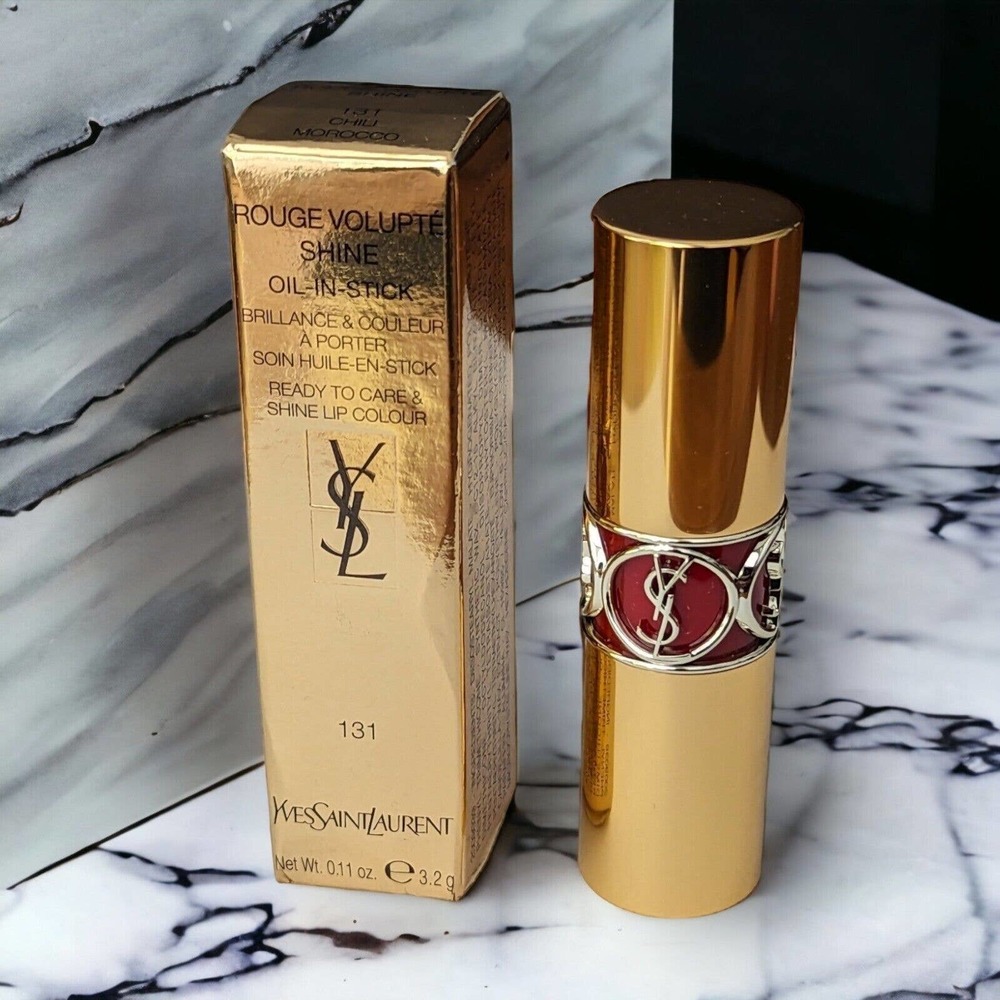 Yves Saint Laurent Rouge Volupte Shine Oil-In-Stick #131 Chili Morocco BNIB